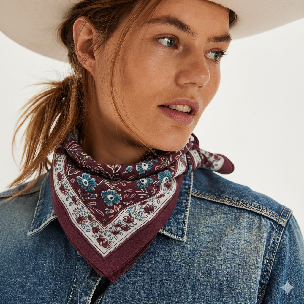 3.Pañuelo Burgundy
